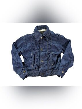 Vintage Key Imperial Denim Jacket Kids' 10 Blue Dark Wash Trucker 80s 90s